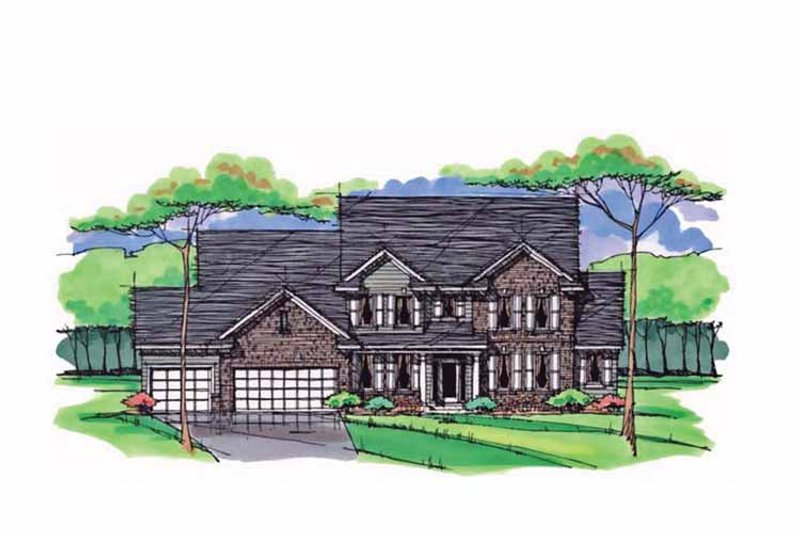 Home Plan - Colonial Exterior - Front Elevation Plan #51-1022