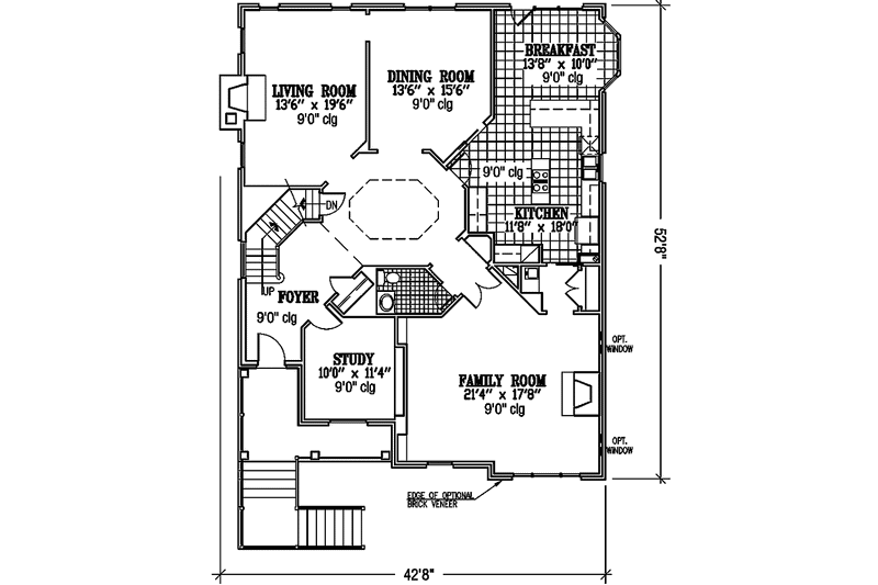 Home Plan - Floor Plan - Main Floor for Country House Plan #953-119 - 4 bed, 2.5 bath