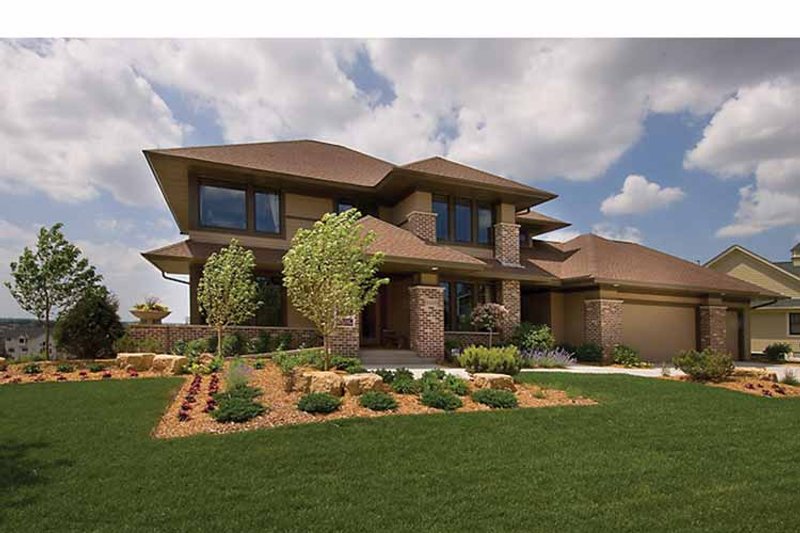 Dream House Plan - Exterior - Front Elevation 3 for Prairie House Plan #51-1126 - 3 bed, 2.5 bath