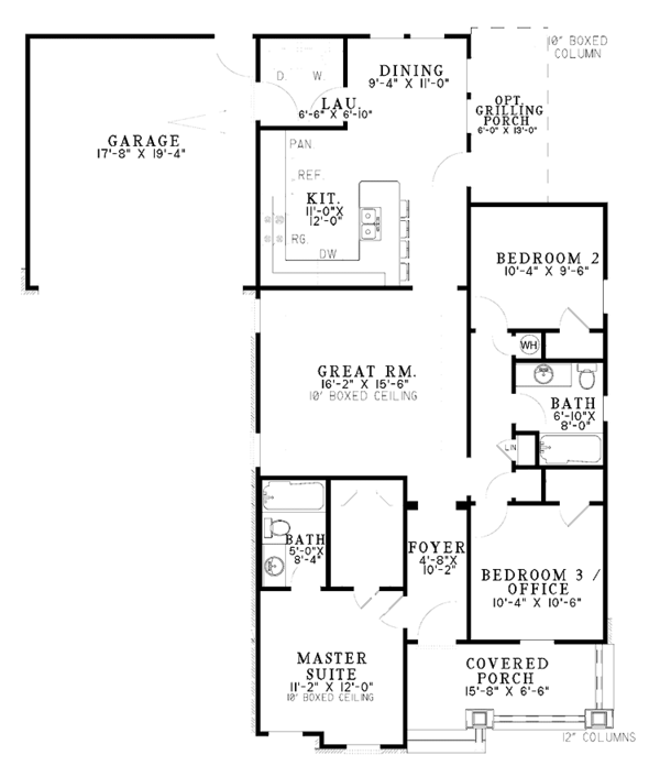 Home Plan - Country Floor Plan - Main Floor Plan #17-2905