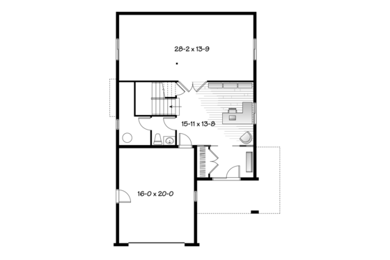 Floor Plan - Lower Floor for Country House Plan #23-2495 - 4 bed, 3.5 bath