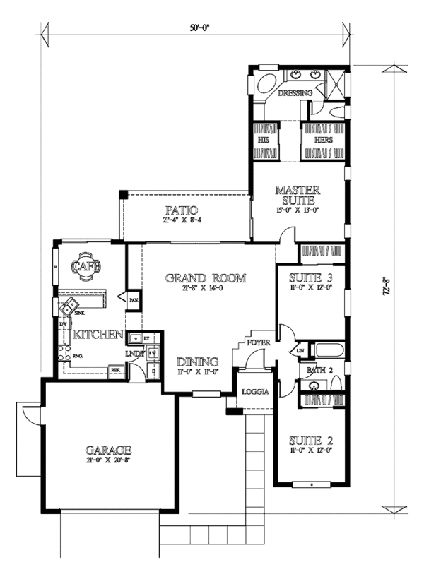 House Plan Design - European Floor Plan - Main Floor Plan #1007-40