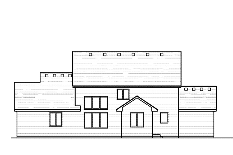Home Plan - Exterior - Rear Elevation for Colonial House Plan #51-1042 - 4 bed, 3.5 bath