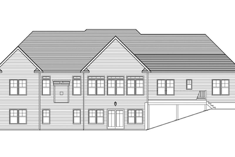 Architectural House Design - Exterior - Rear Elevation for Craftsman House Plan #1010-111 - 3 bed, 2.5 bath
