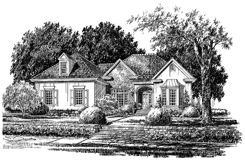 Dream House Plan - Country Exterior - Front Elevation Plan #429-239