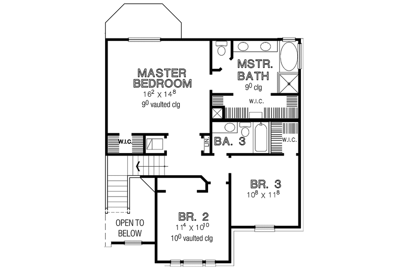 Home Plan - Floor Plan - Upper Floor for Country House Plan #472-40 - 4 bed, 3 bath