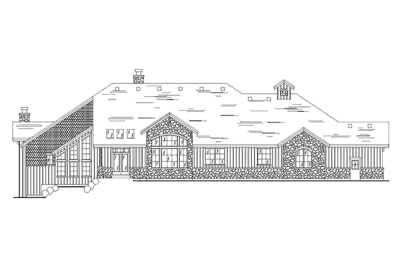 Home Plan - Exterior - Rear Elevation for Country House Plan #945-31 - 5 bed, 3 bath