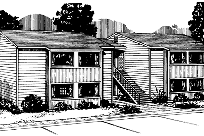 Architectural House Design - Prairie Exterior - Front Elevation Plan #320-1236