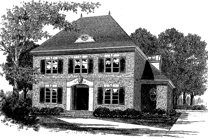 Architectural House Design - Country Exterior - Front Elevation Plan #453-437