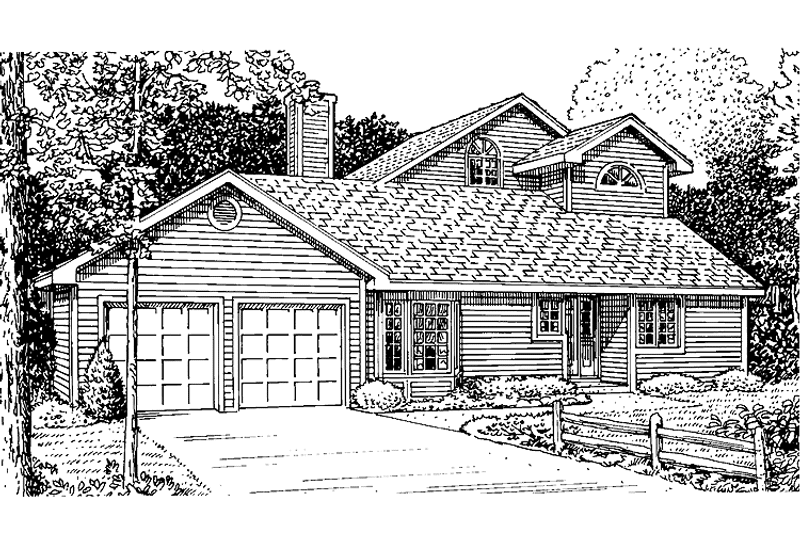 Home Plan - Exterior - Front Elevation 3 for Contemporary House Plan #320-785 - 3 bed, 2 bath