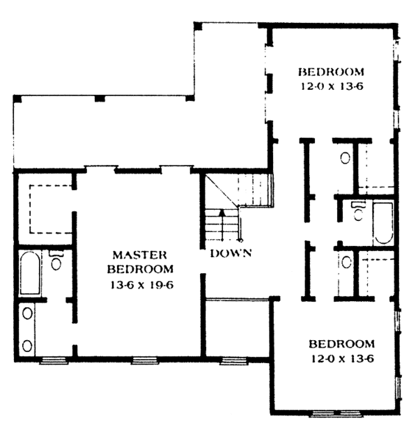 Architectural House Design - Victorian Floor Plan - Upper Floor Plan #1014-45