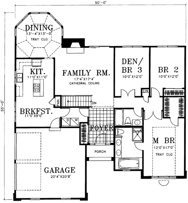 Dream House Plan - European Floor Plan - Main Floor Plan #1029-43