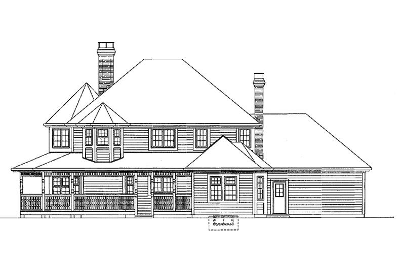 Architectural House Design - Exterior - Rear Elevation for Victorian House Plan #47-747 - 4 bed, 2.5 bath