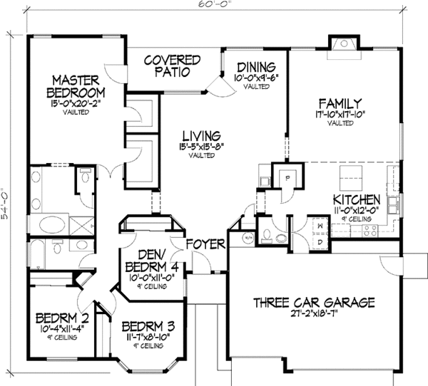Dream House Plan - Mediterranean Floor Plan - Main Floor Plan #320-1470