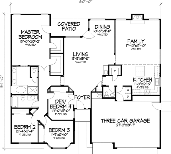 Home Plan - Mediterranean Floor Plan - Main Floor Plan #320-1470