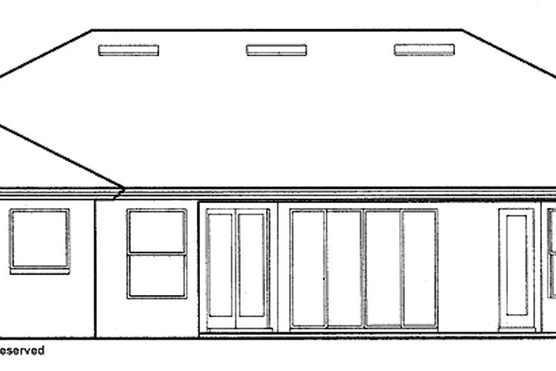 House Blueprint - Exterior - Rear Elevation for Mediterranean House Plan #417-720 - 4 bed, 3 bath