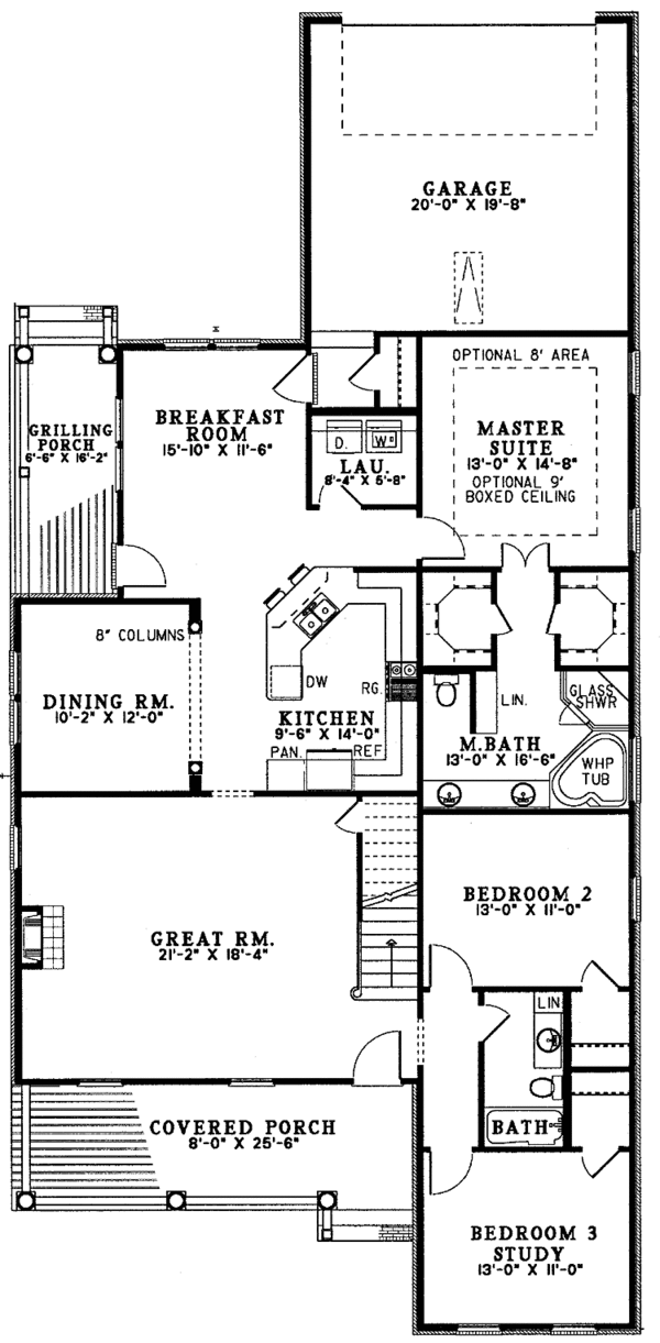 Architectural House Design - Country Floor Plan - Main Floor Plan #17-3226
