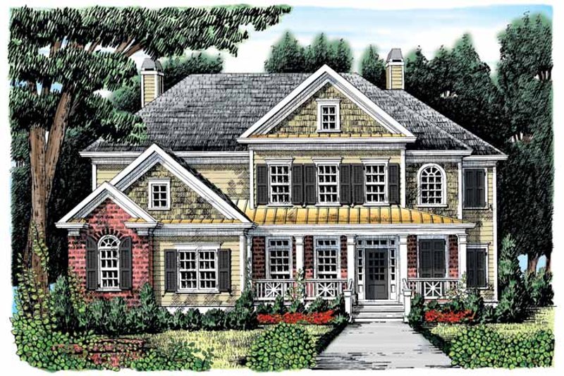 Architectural House Design - Colonial Exterior - Front Elevation Plan #927-889