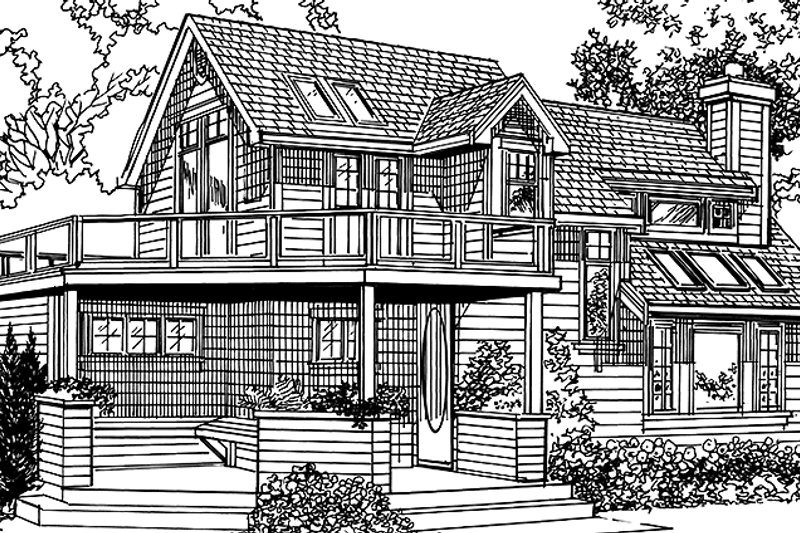 House Blueprint - Country Exterior - Front Elevation Plan #118-141