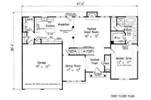 Floor Plan - Main Floor for Traditional House Plan #927-572 - 3 bed, 2.5 bath