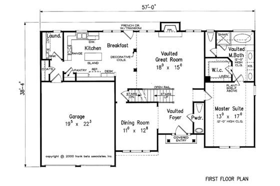 Floor Plan - Main Floor for Traditional House Plan #927-572 - 3 bed, 2.5 bath