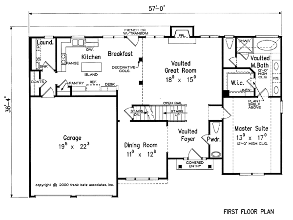 Architectural House Design - Traditional Floor Plan - Main Floor Plan #927-572