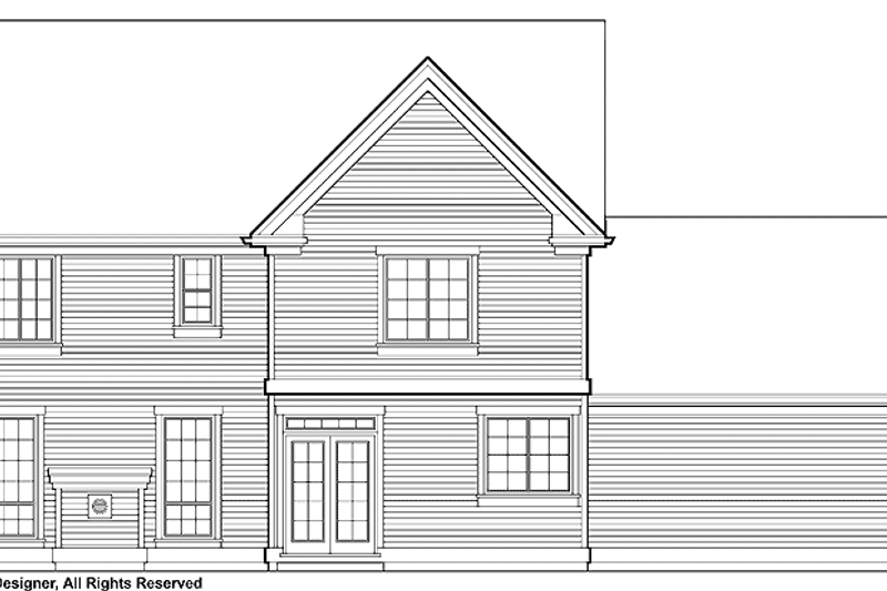 Home Plan - Exterior - Rear Elevation for Country House Plan #48-781 - 4 bed, 2.5 bath