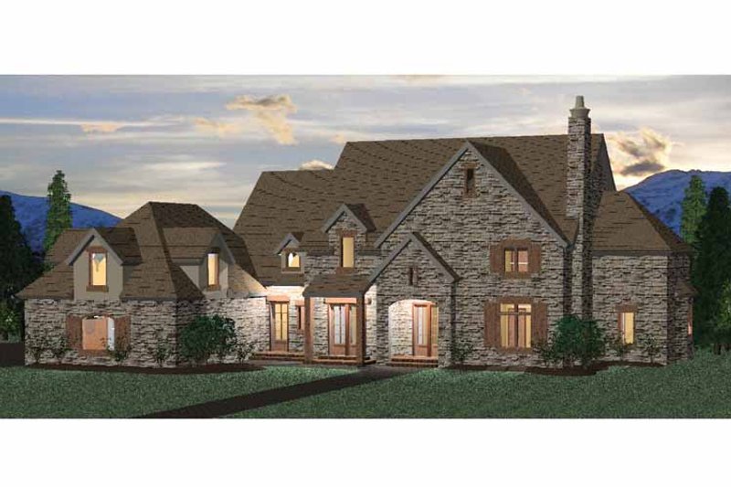 Architectural House Design - Exterior - Front Elevation 3 for Country House Plan #937-14 - 5 bed, 3.5 bath