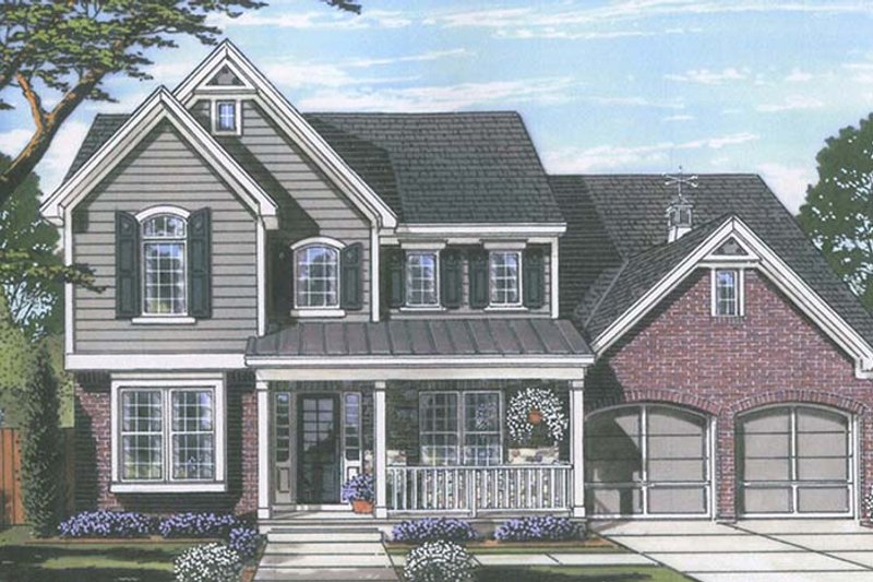 Home Plan - Exterior - Front Elevation 3 for Colonial House Plan #46-860 - 4 bed, 2.5 bath