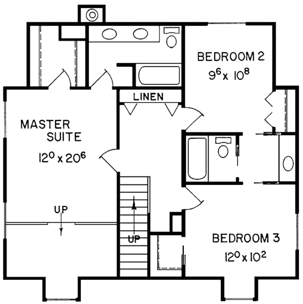House Plan Design - Country Floor Plan - Upper Floor Plan #60-890