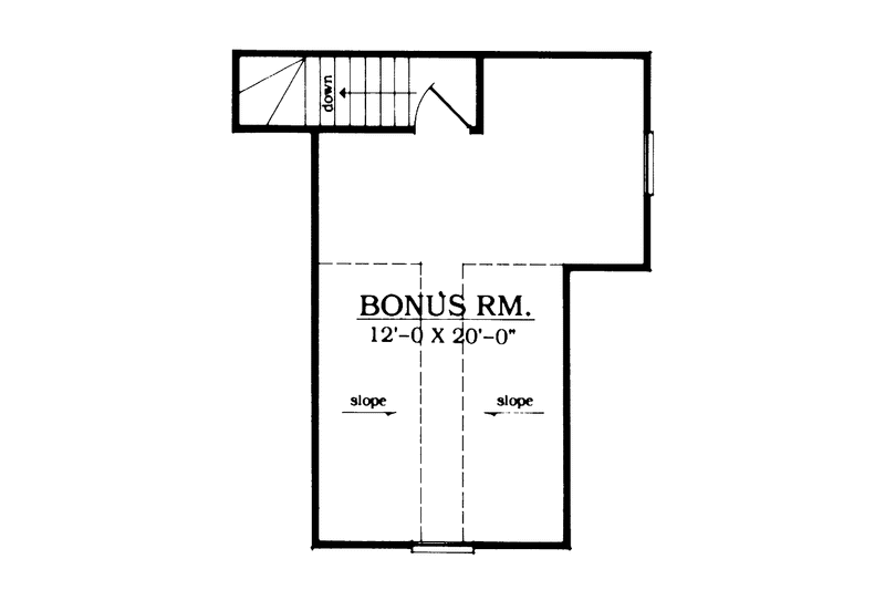 Dream House Plan - Floor Plan - Upper Floor for Country House Plan #42-446 - 3 bed, 2 bath