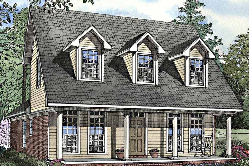 Home Plan - Exterior - Front Elevation 3 for Country House Plan #17-3205 - 3 bed, 2 bath