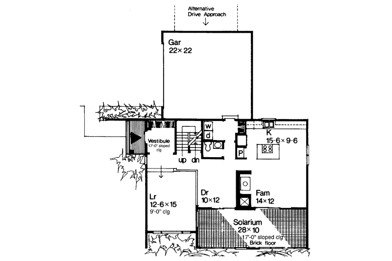 Architectural House Design - Floor Plan - Main Floor for Contemporary House Plan #320-858 - 3 bed, 2.5 bath