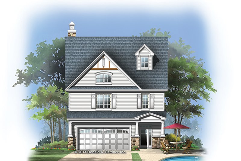 House Design - Exterior - Rear Elevation for Craftsman House Plan #929-986 - 4 bed, 3 bath