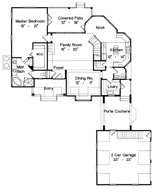 Dream House Plan - Country Floor Plan - Main Floor Plan #417-646