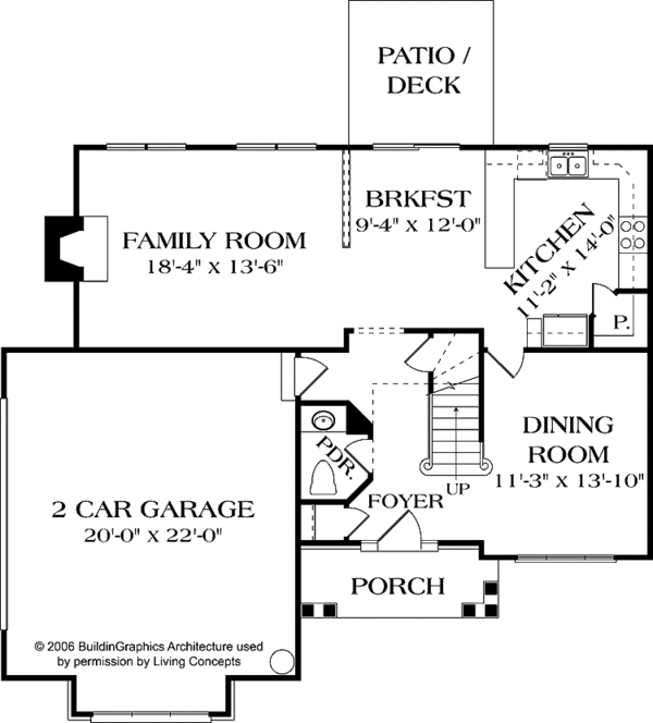 House Design - Craftsman Floor Plan - Main Floor Plan #453-496