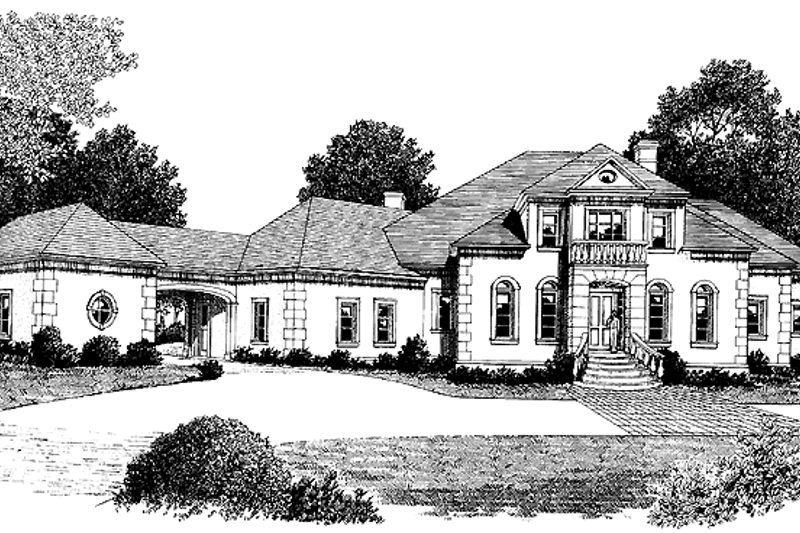 House Design - Mediterranean Exterior - Front Elevation Plan #453-193