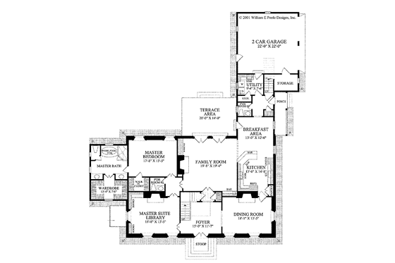 Floor Plan - Main Floor for Colonial House Plan #137-347 - 5 bed, 4 bath