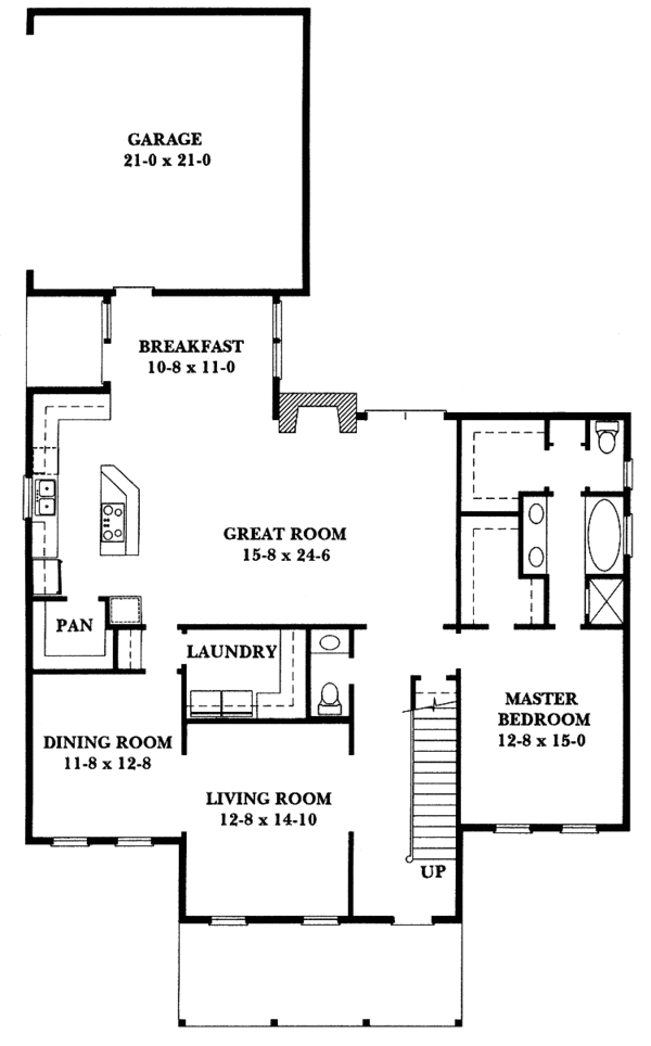 House Design - Victorian Floor Plan - Main Floor Plan #1047-41