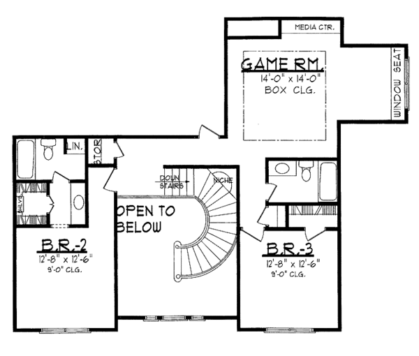 House Design - Country Floor Plan - Upper Floor Plan #62-152