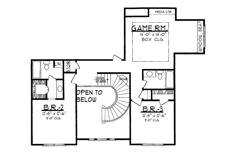 Architectural House Design - Floor Plan - Upper Floor for Country House Plan #62-152 - 4 bed, 4 bath