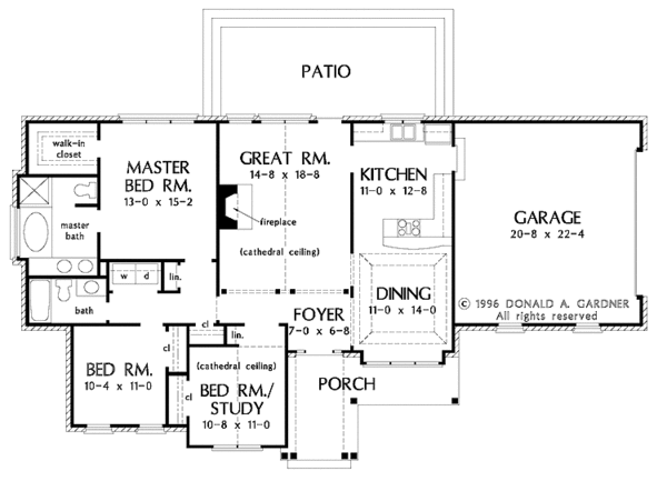 House Design - Ranch Floor Plan - Main Floor Plan #929-466