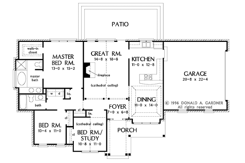 Home Plan - Floor Plan - Main Floor for Ranch House Plan #929-466 - 3 bed, 2 bath