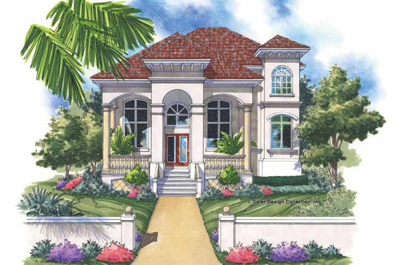 Architectural House Design - Mediterranean Exterior - Front Elevation Plan #930-143