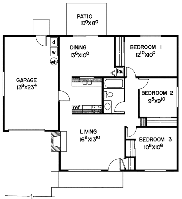 Home Plan - Contemporary Floor Plan - Main Floor Plan #60-758