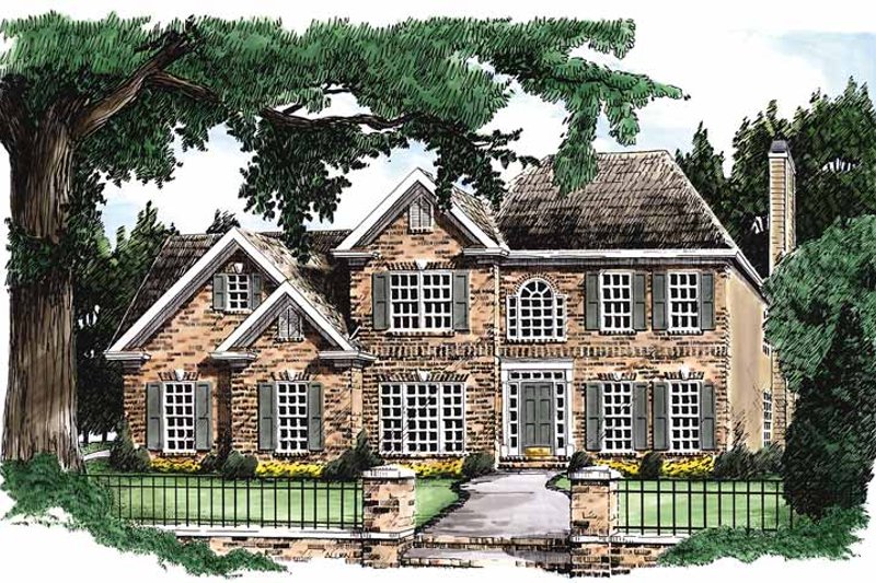 Home Plan - Colonial Exterior - Front Elevation Plan #927-48