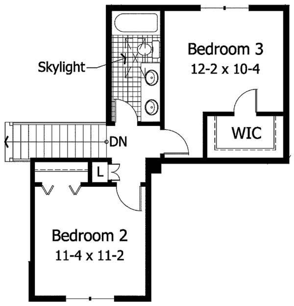 House Plan Design - Tudor Floor Plan - Upper Floor Plan #51-741
