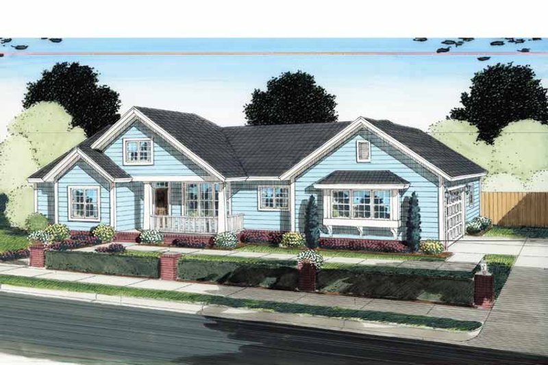 Architectural House Design - Traditional Exterior - Front Elevation Plan #513-2130