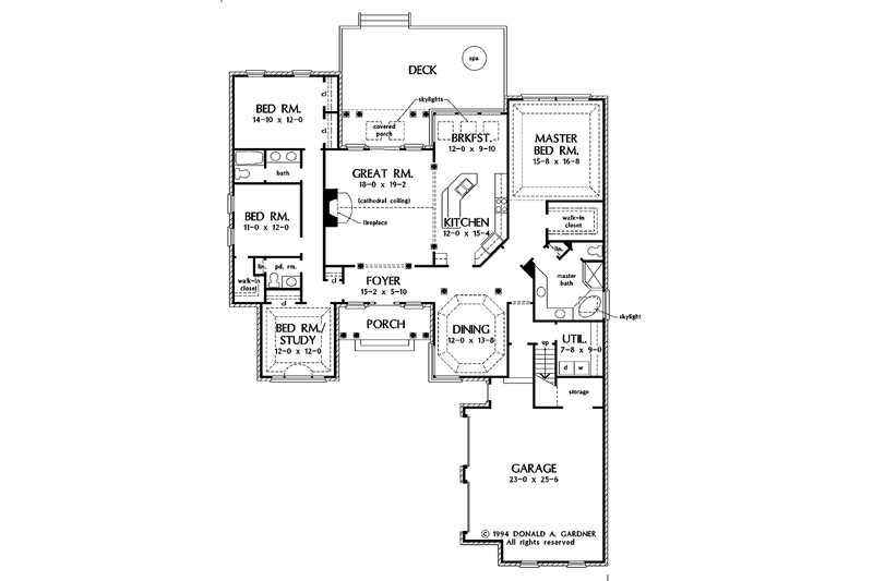 Home Plan - Floor Plan - Main Floor for Traditional House Plan #929-177 - 4 bed, 2.5 bath