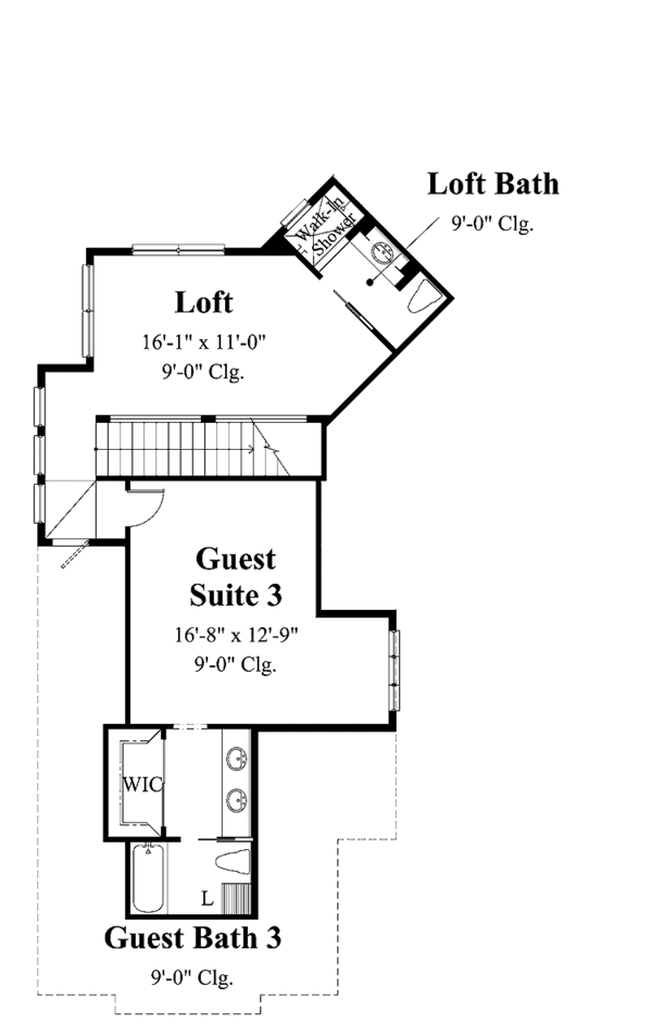 House Plan Design - Mediterranean Floor Plan - Upper Floor Plan #930-311